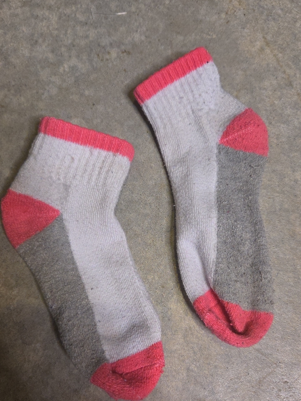 Women's White, Gray & Pink Crew Athletic Socks - Pack of 1